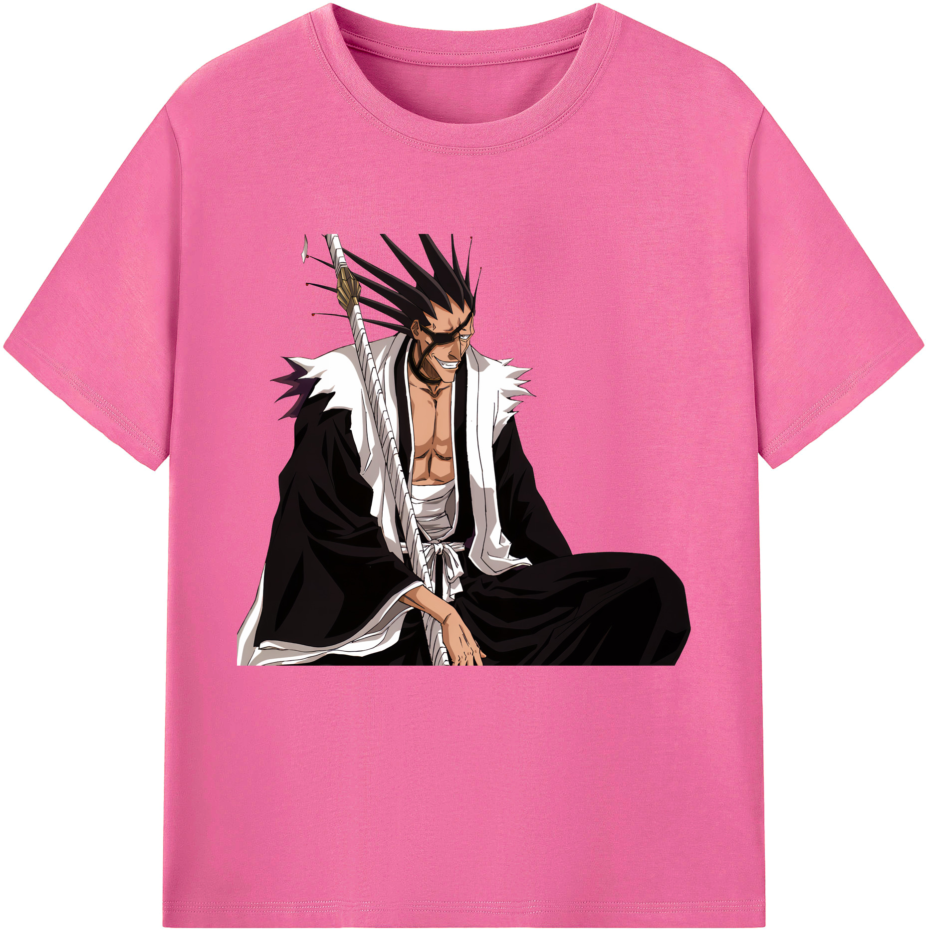 （画像用） ブリーチ ざらき けんぱち BLEACH Zaraki Kenpachi レディースカジュアルプリントTシャツ（綿100％）